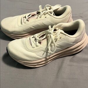 Women's Cream and Pink Athletic Shoes